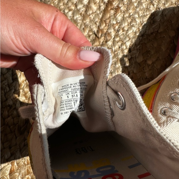 Converse - Platform Pink and Yellow Sneakers - Picture 3 of 4